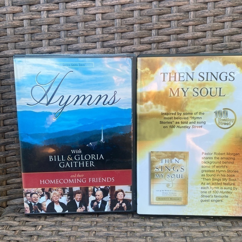 HYMNS with Bill& Gloria Gaiter & Then sings my Soul DVD Lot of 2 Religious